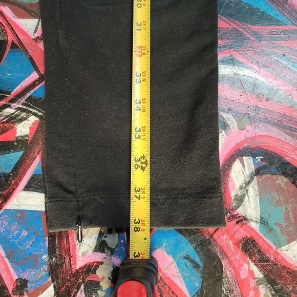 Victoria's Secret PINK joggers - black with neon pink palm tree design, size: S - Picture 7 of 10